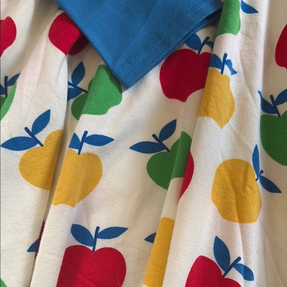 Eleanor Rose Girls Blue and Multicolor Apple Dress NWOT - Picture 3 of 5